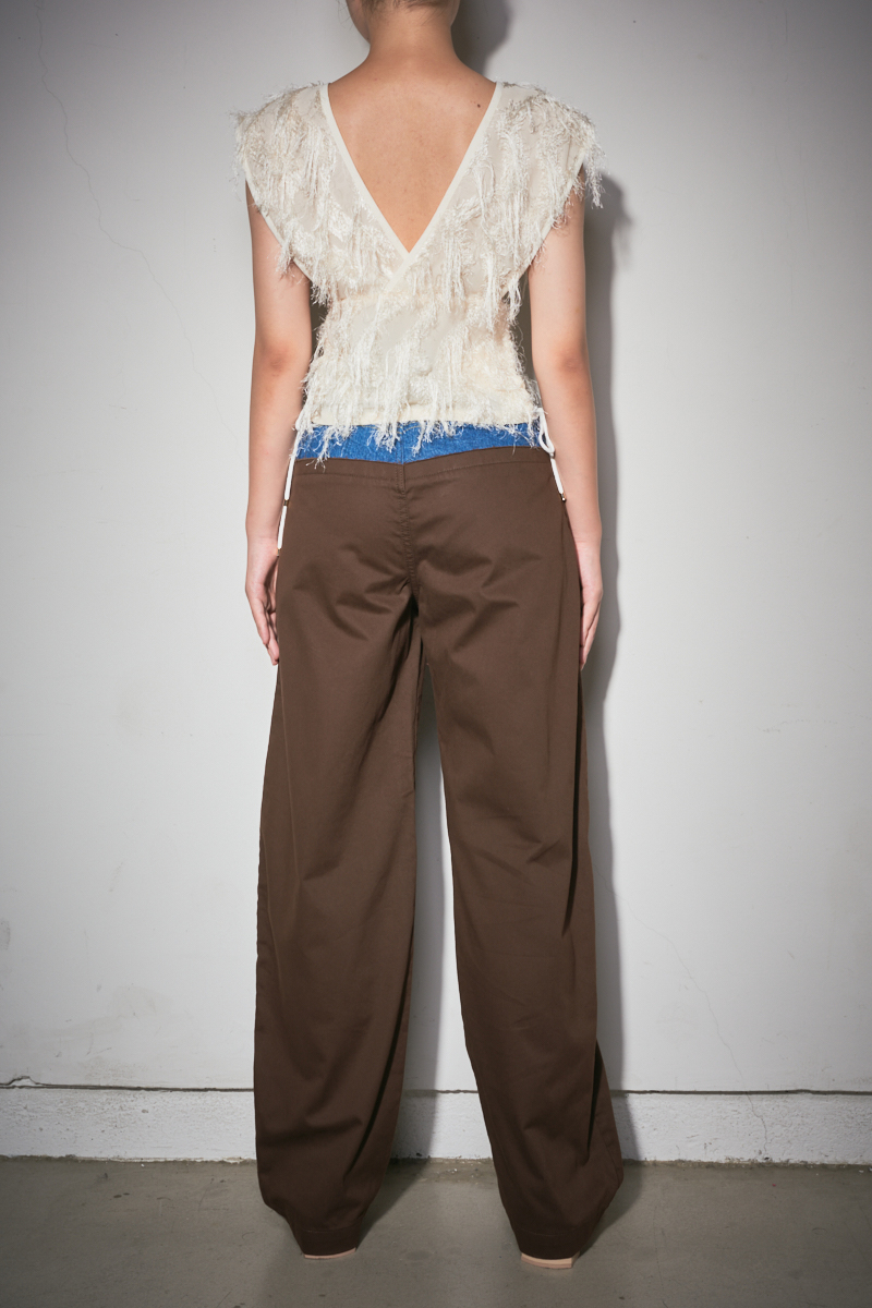 Fringe Jacquard Top 詳細画像 White 3