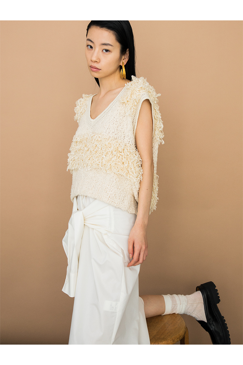 Tweed Fringe Top