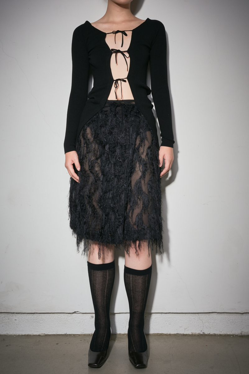 Bow Knitted Top 詳細画像 Black 4