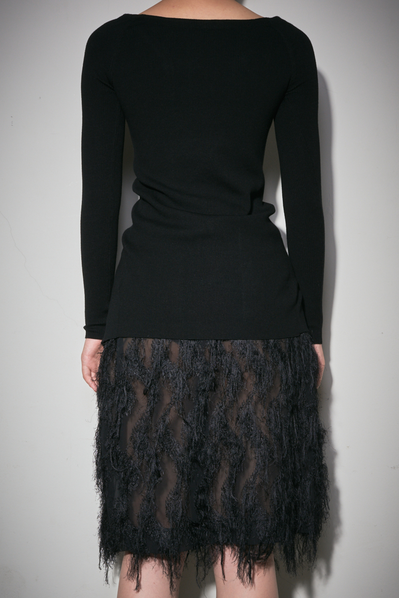 Bow Knitted Top 詳細画像 Black 5
