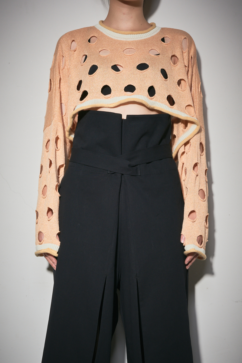 Perforated Crop Top 詳細画像 Orange 3