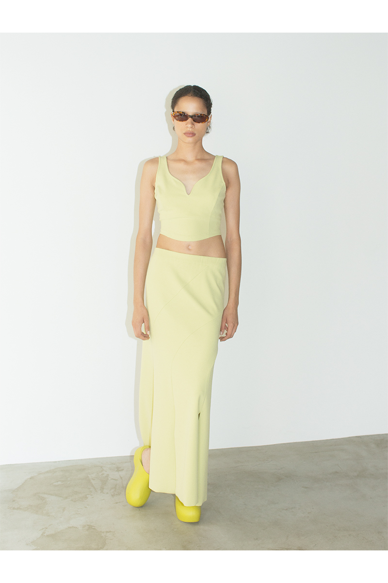Twisted Slit Skirt 詳細画像 Yellow 2
