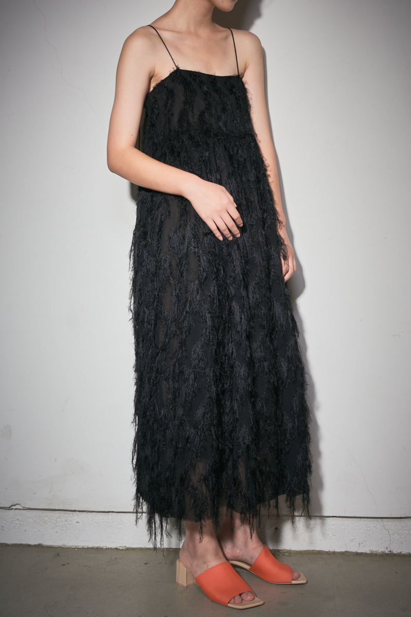Fringe Jacquard Dress 詳細画像 Black 3