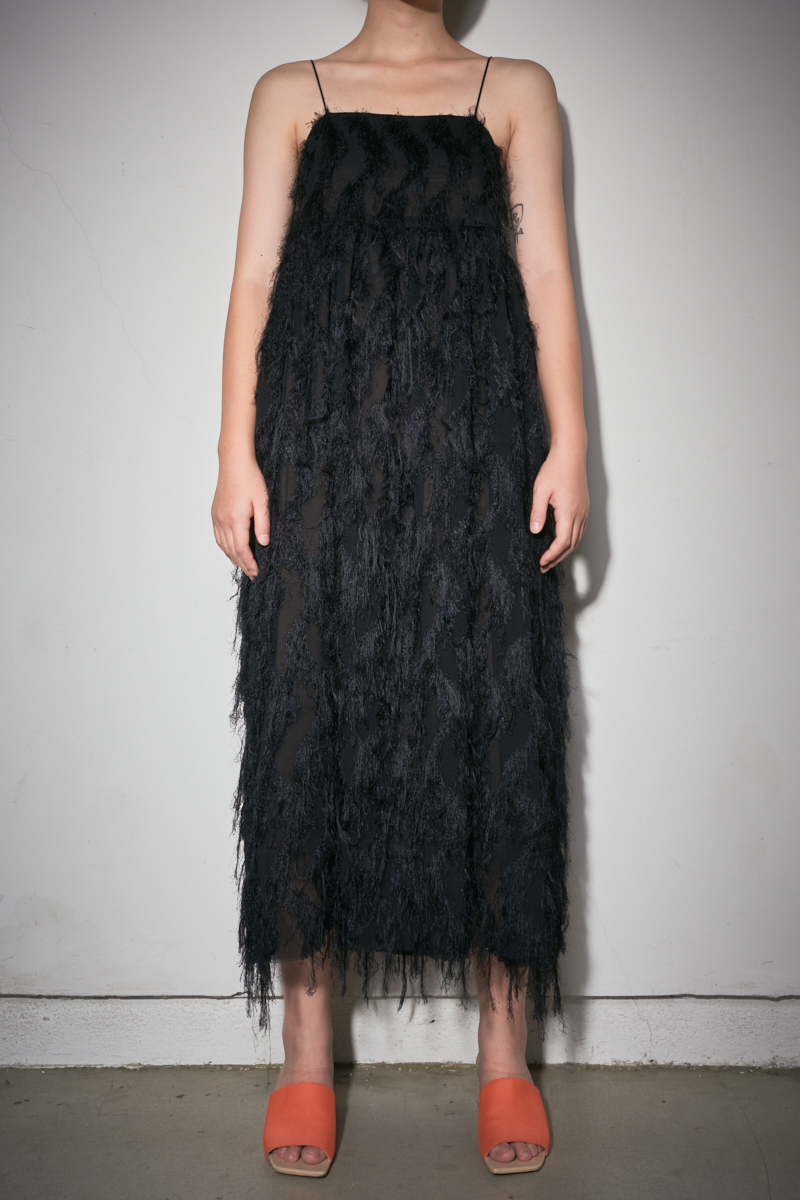Fringe Jacquard Dress 詳細画像 Black 4