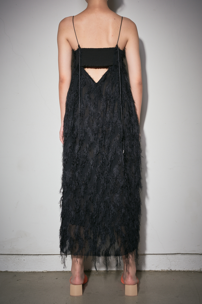 Fringe Jacquard Dress 詳細画像 Black 5