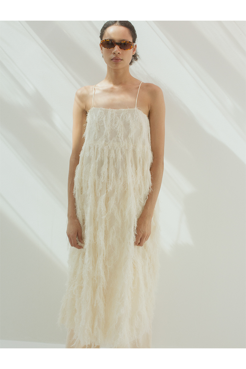 Fringe Jacquard Dress