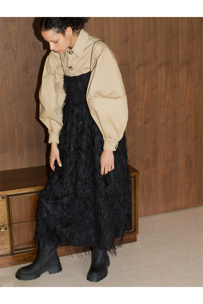 Fringe Jacquard Dress