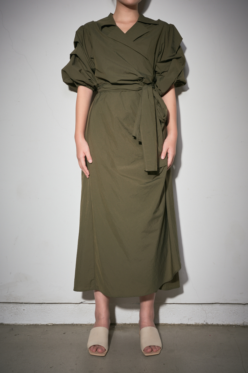 Wrap Summer Dress 詳細画像 Khaki 4