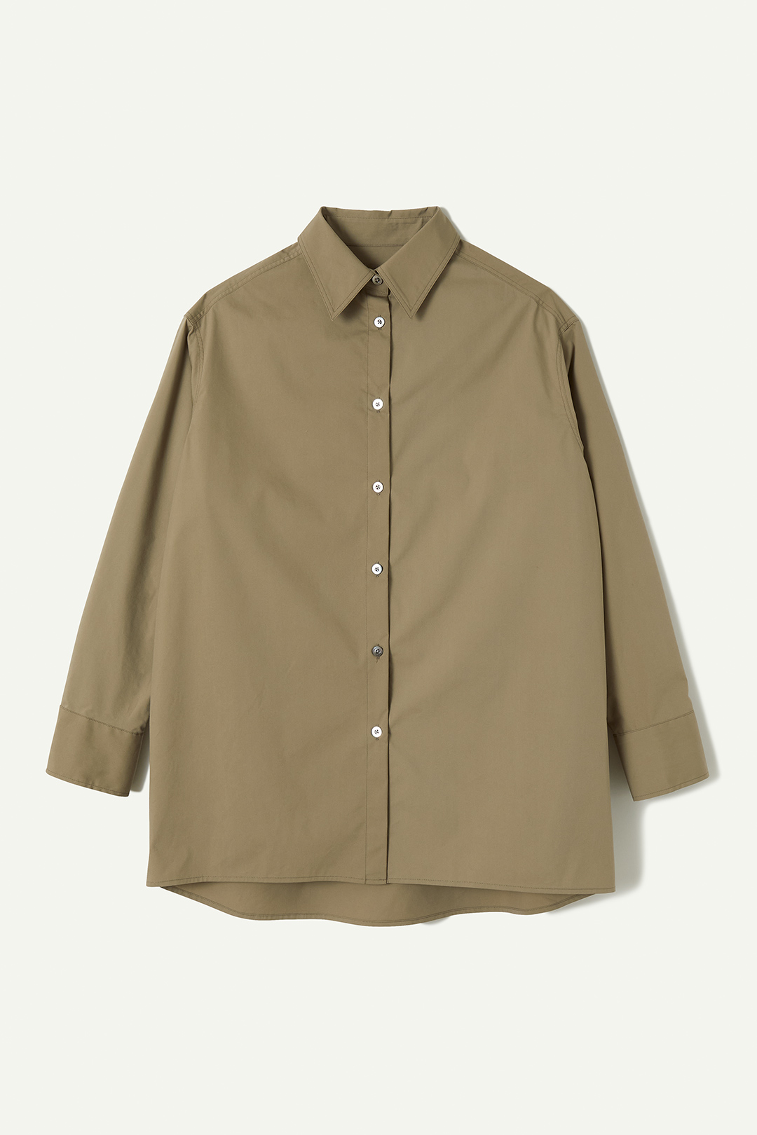 Basic Long Sleeve Shirt 詳細画像 Khaki 1