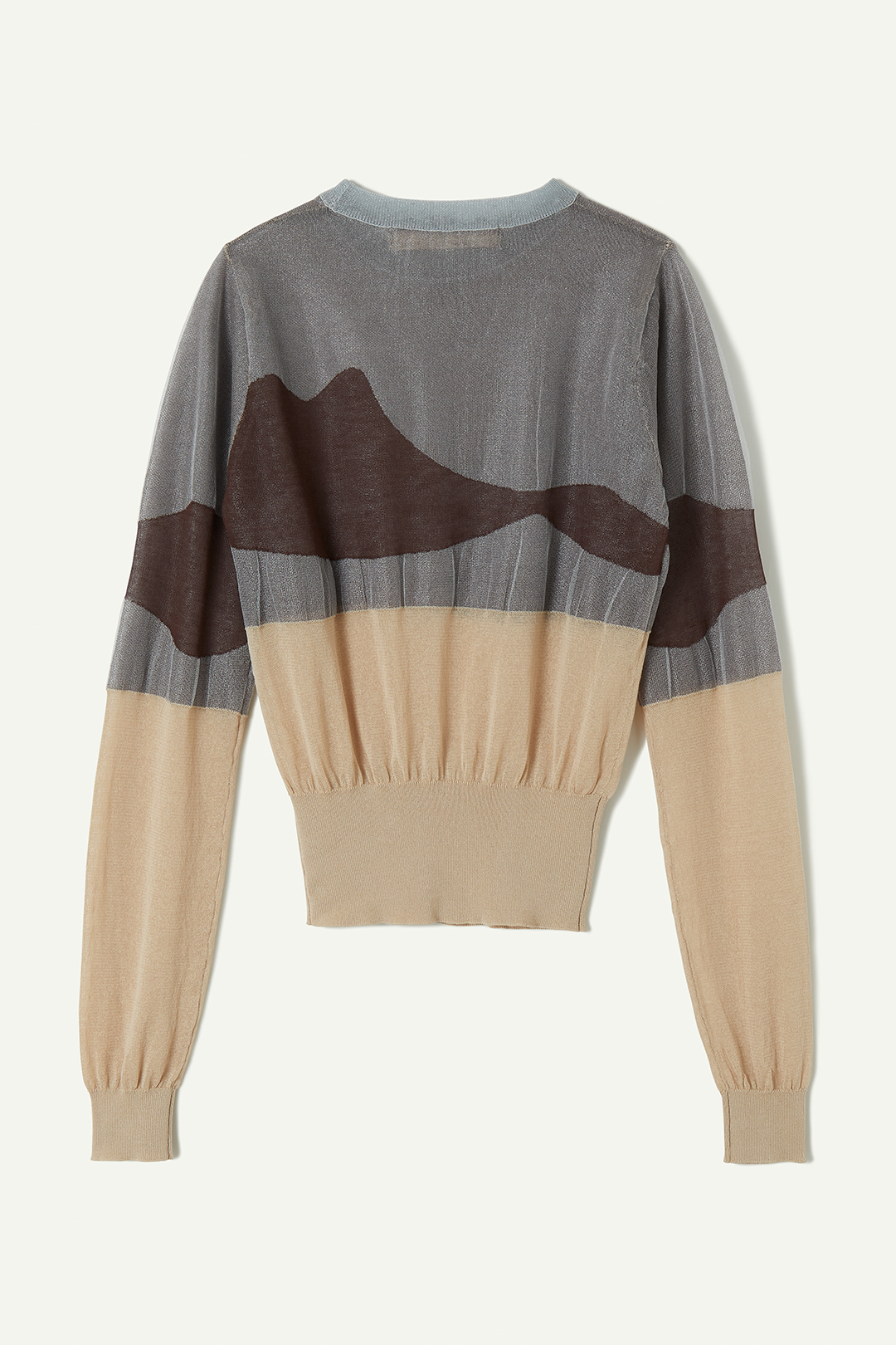 Landscape Intarsia Knit Top 詳細画像 Purple 2
