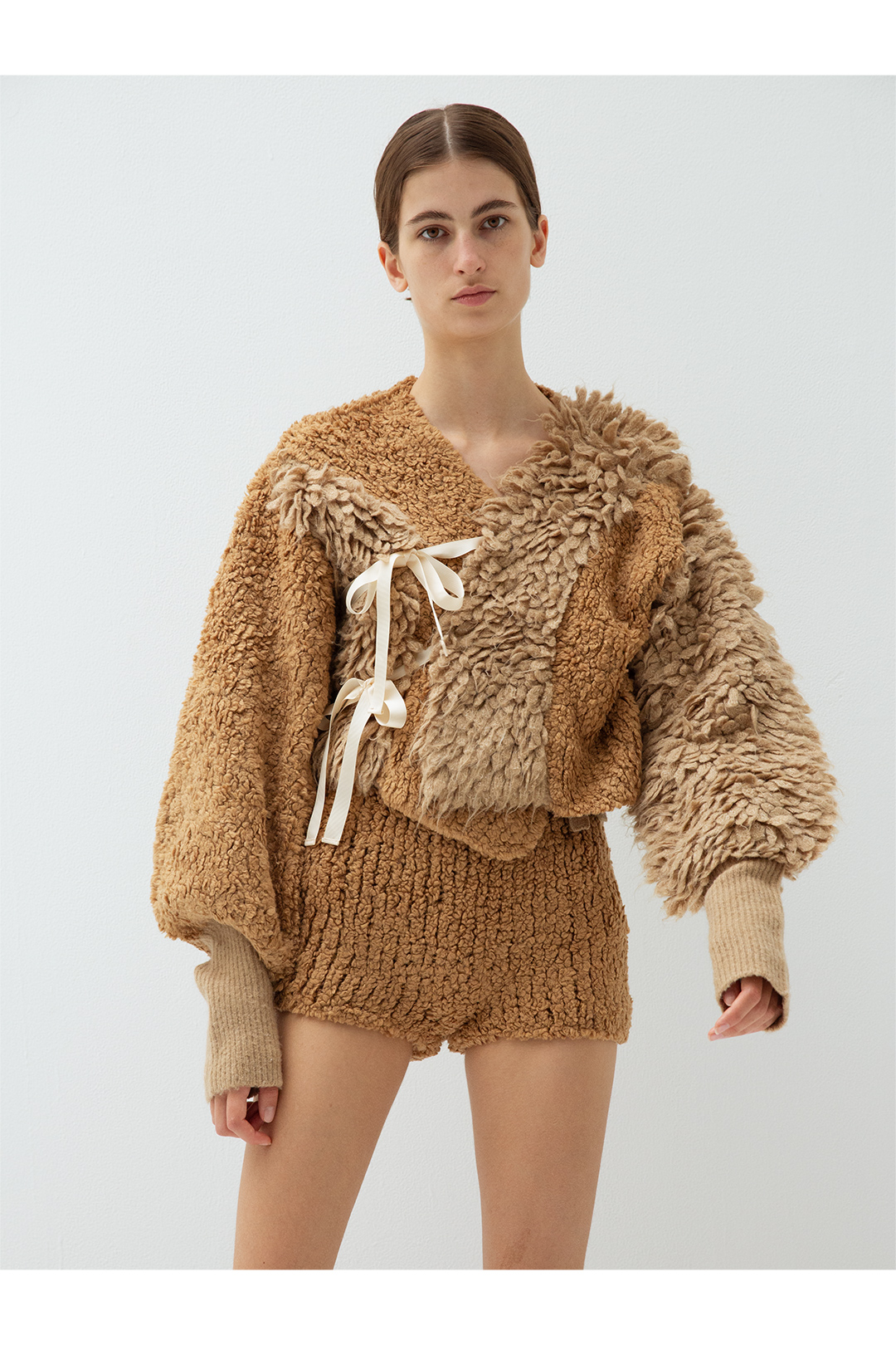 Loop Combination Cardigan 詳細画像 Brown 2