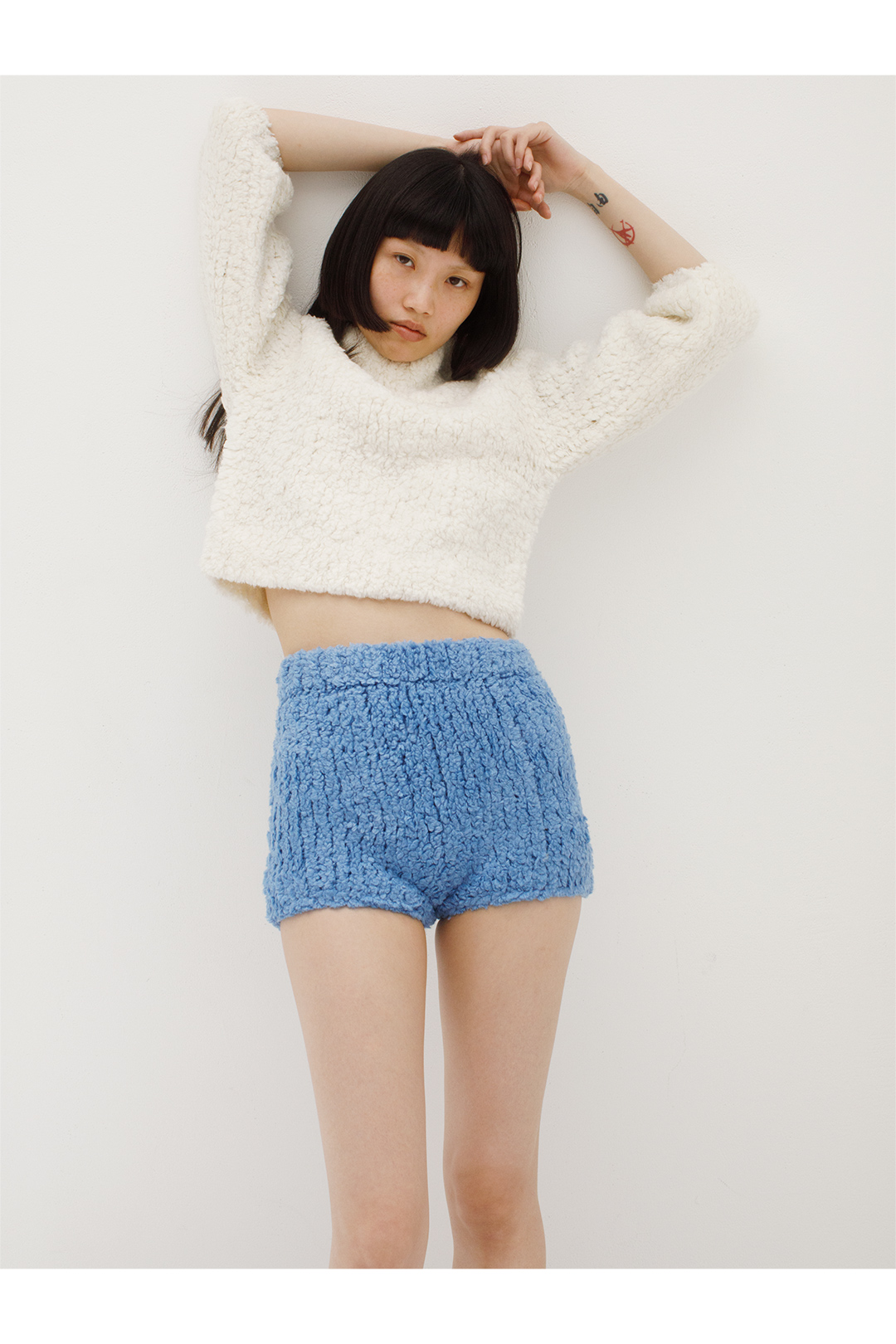 Boa Hand Knitted Shorts 詳細画像 Blue 1