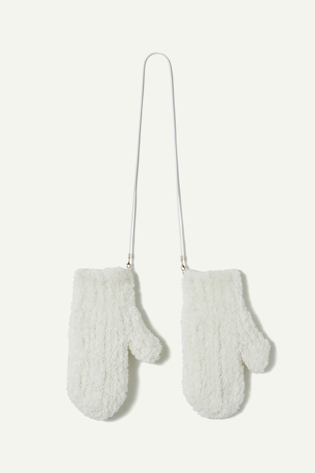 Boa Hand Knitted Mittens 詳細画像 White 1