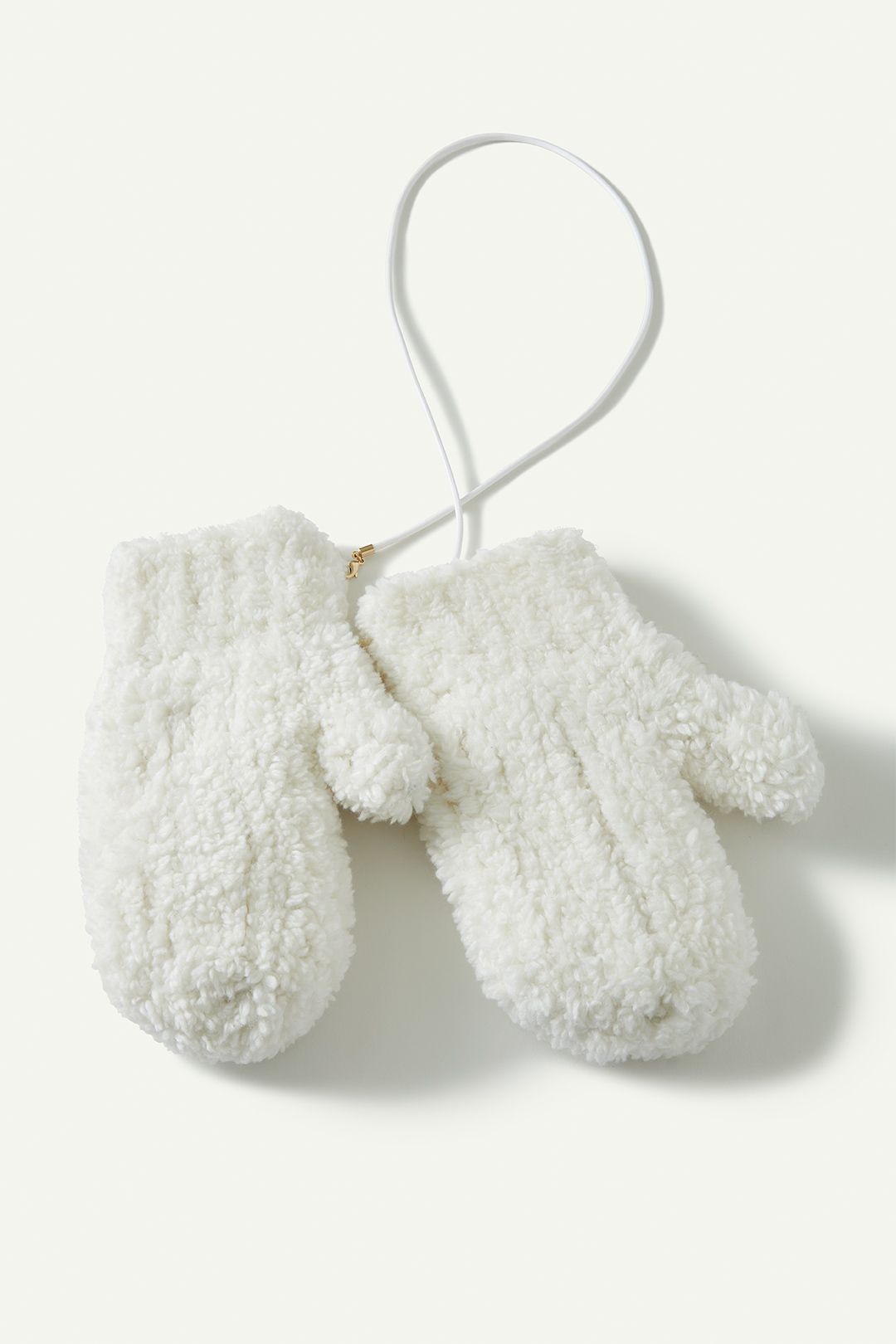 Boa Hand Knitted Mittens 詳細画像 White 2