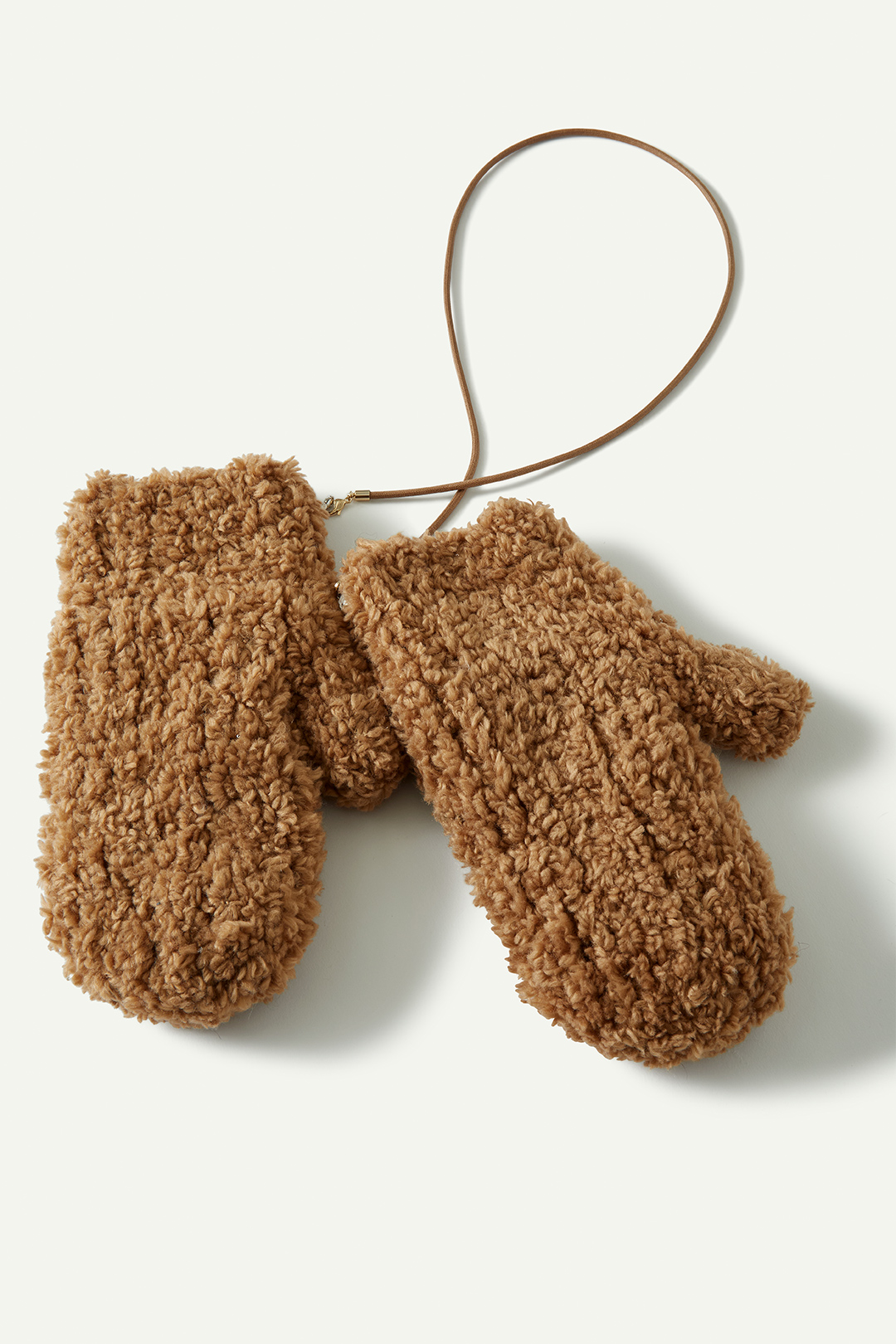 Boa Hand Knitted Mittens 詳細画像 Brown 2