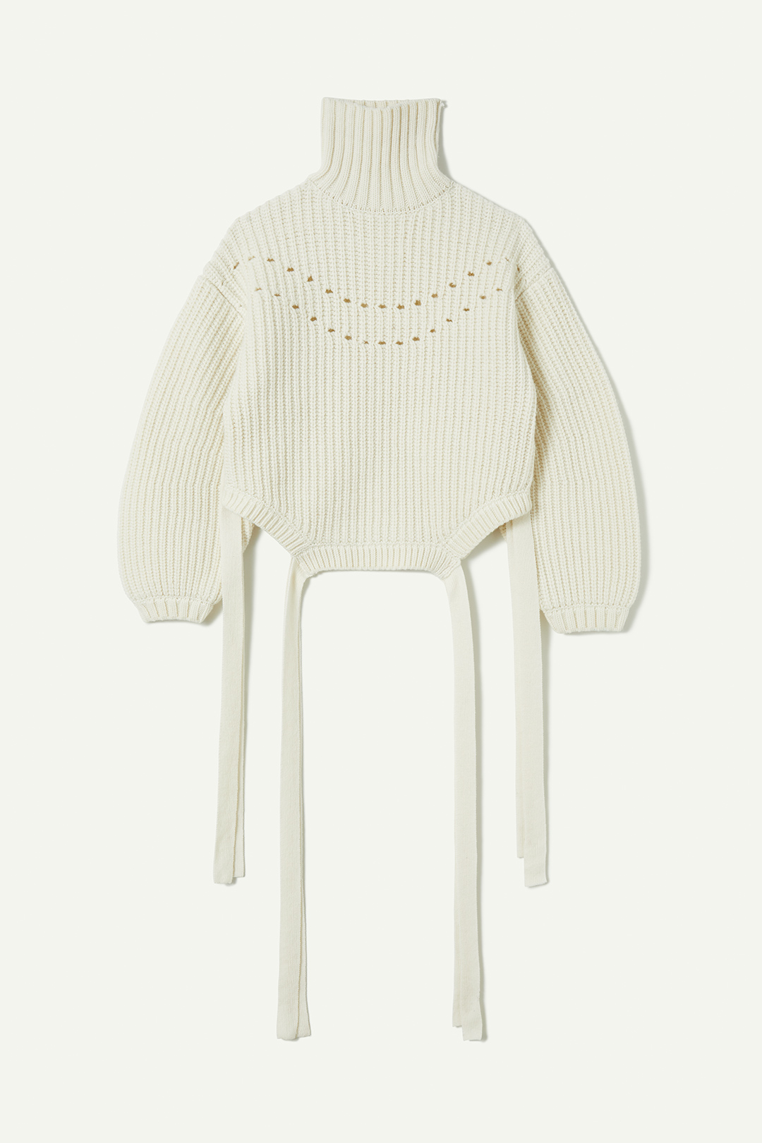 Wool Tie Knit Top 詳細画像 White 1