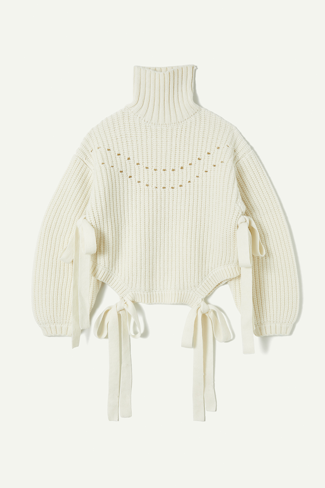 Wool Tie Knit Top 詳細画像 White 3