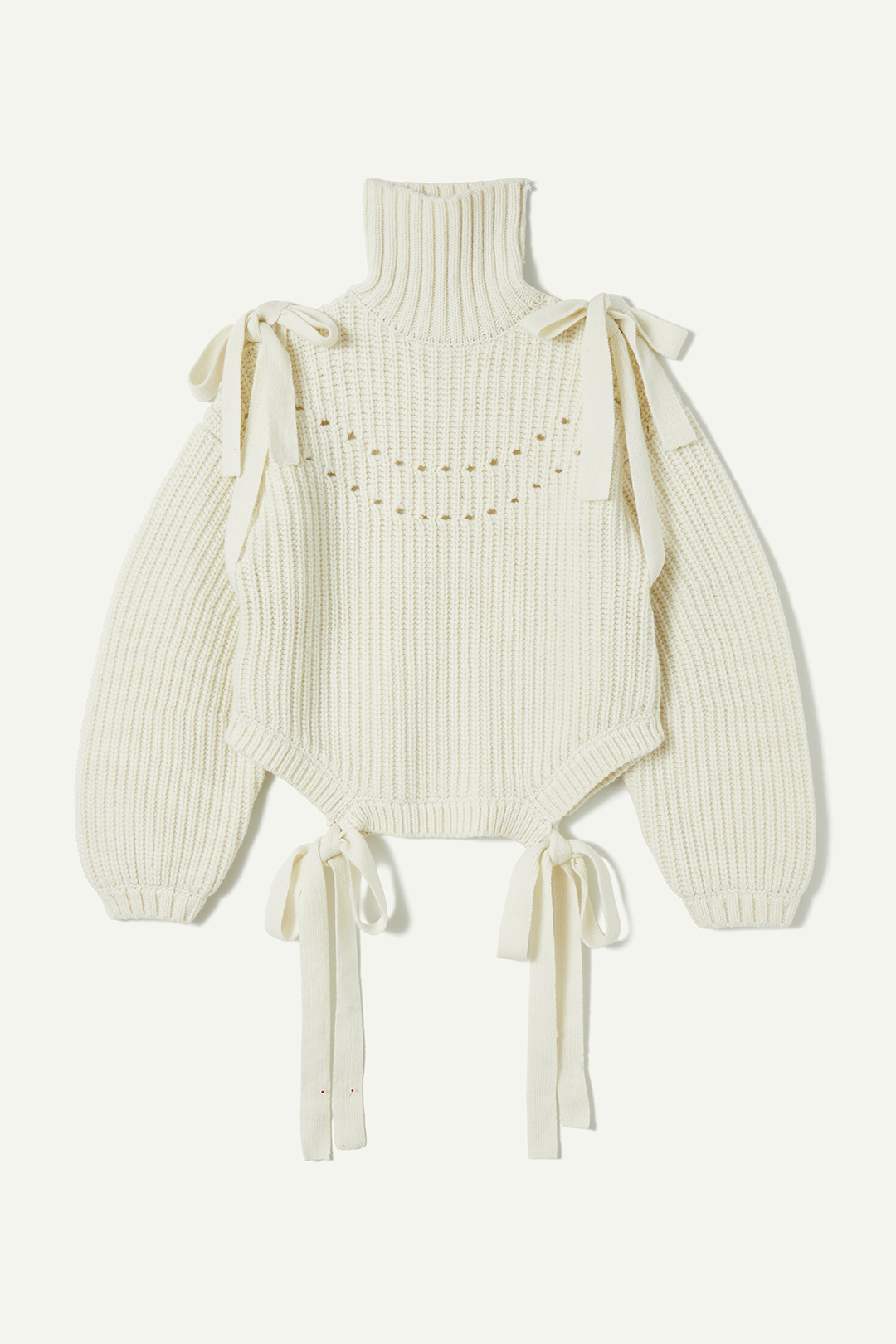 Wool Tie Knit Top 詳細画像 White 4