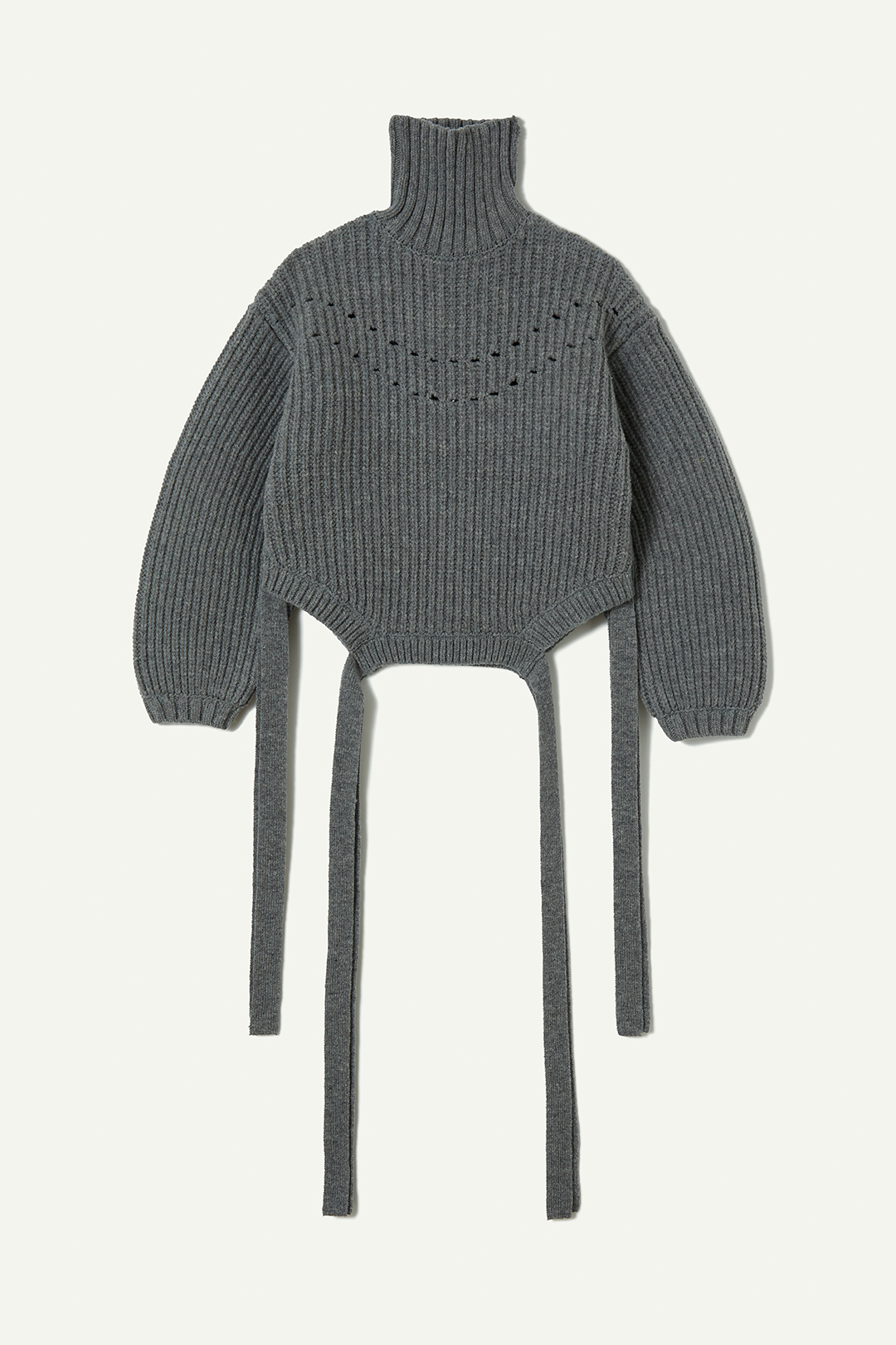 Wool Tie Knit Top 詳細画像 Gray 1