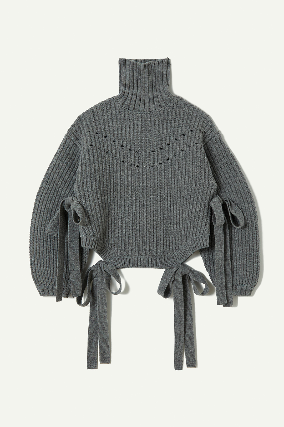 Wool Tie Knit Top 詳細画像 Gray 3
