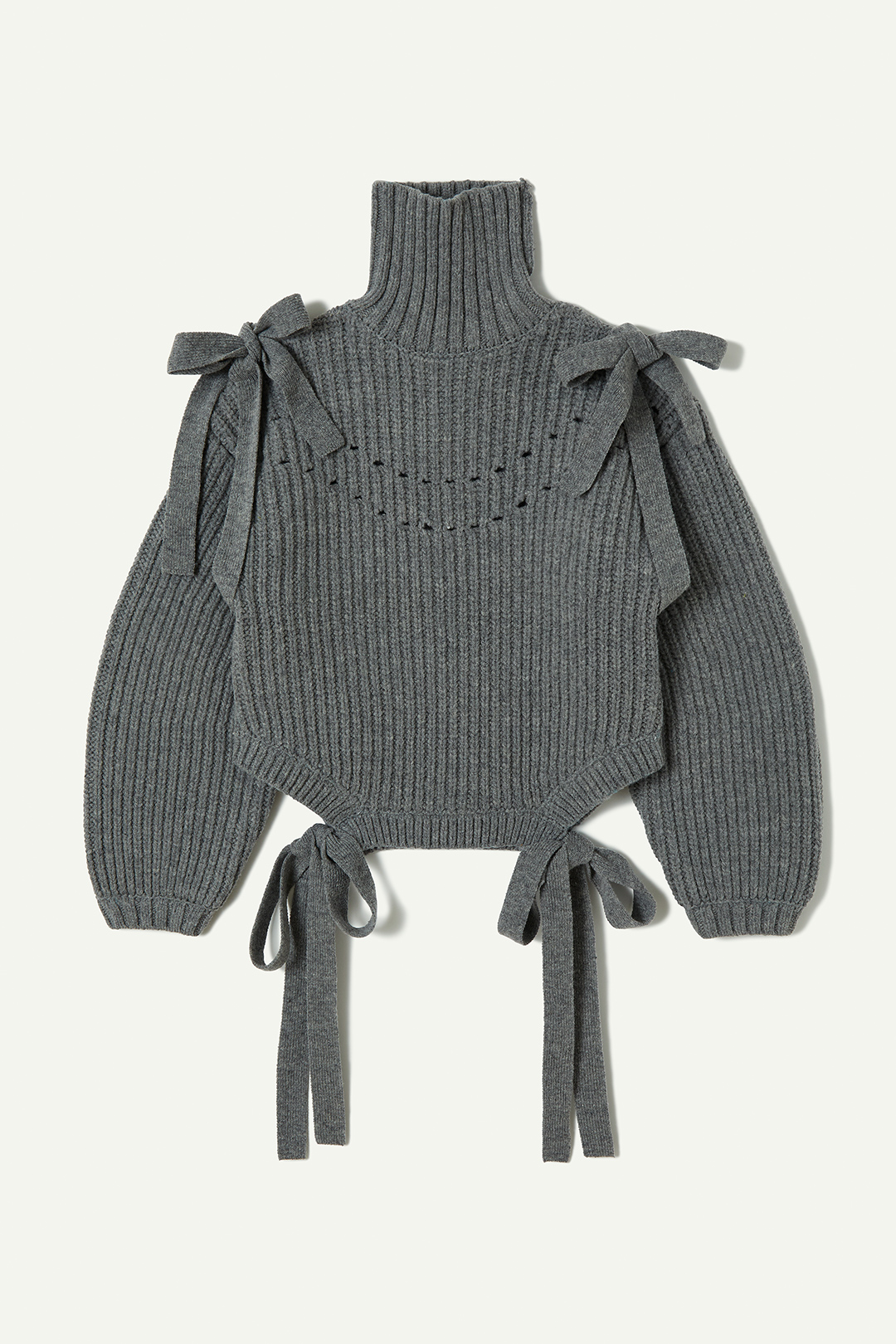 Wool Tie Knit Top 詳細画像 Gray 4