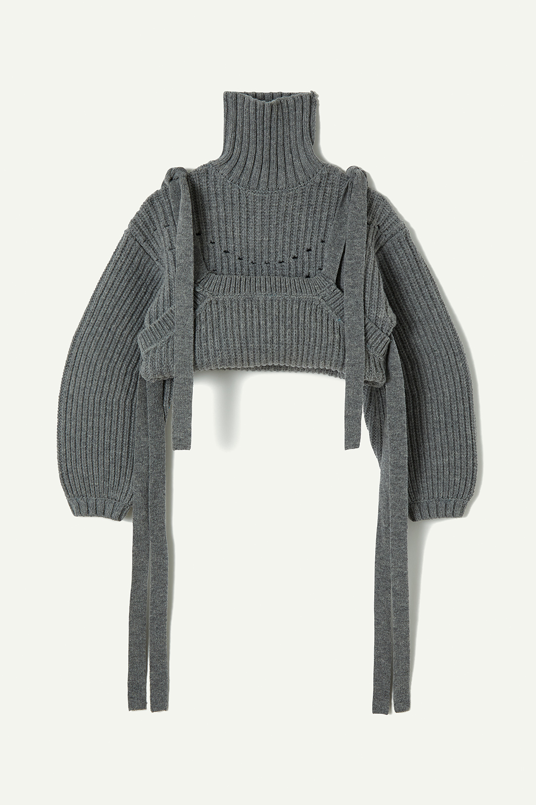 Wool Tie Knit Top 詳細画像 Gray 5