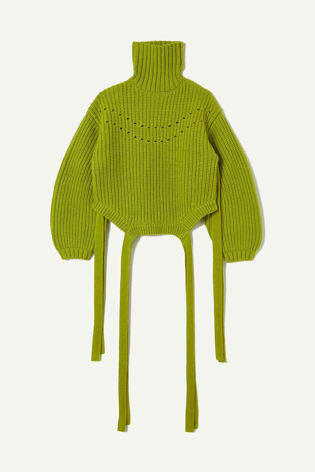 Wool Tie Knit Top 詳細画像 Lime 1