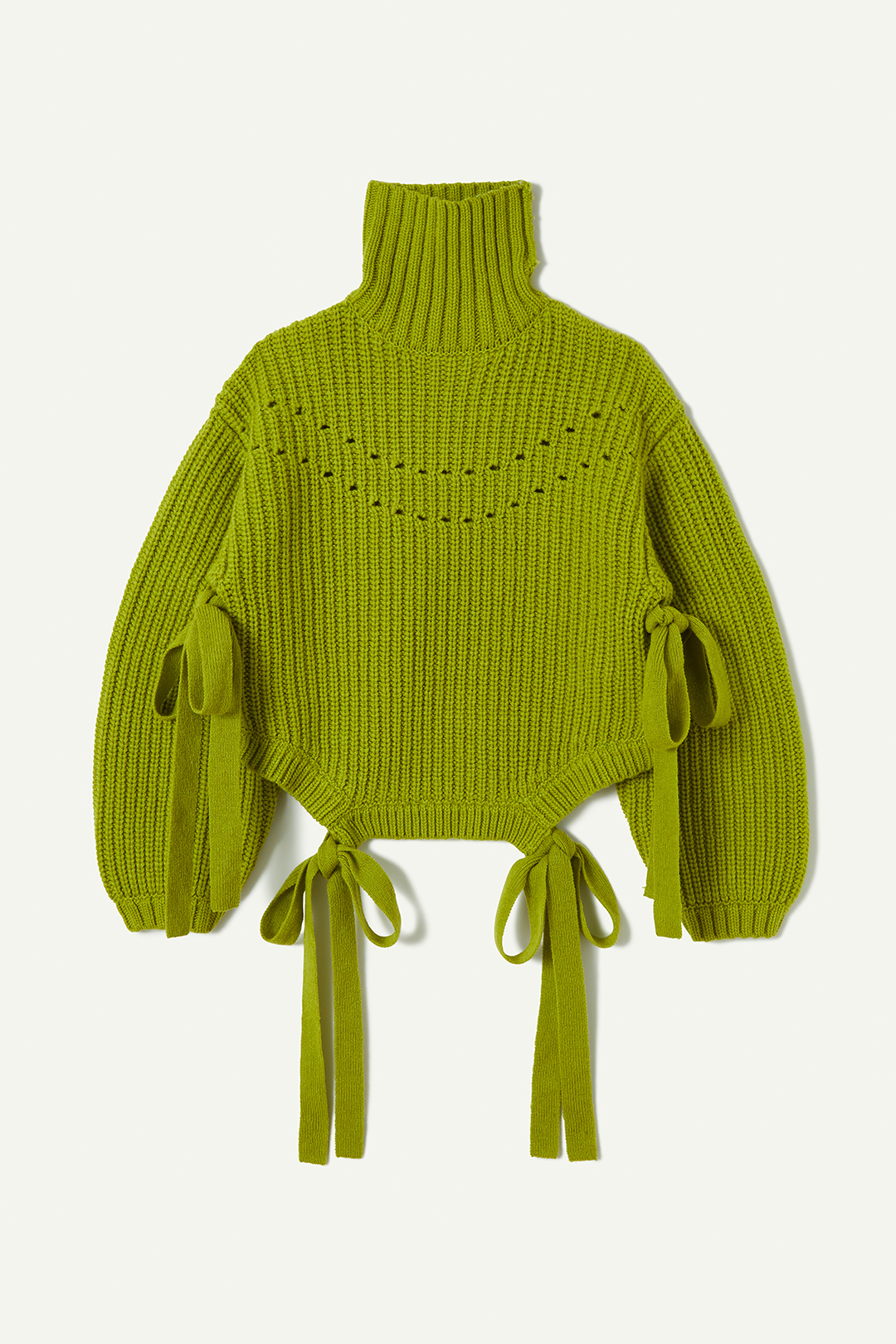 Wool Tie Knit Top 詳細画像 Lime 3