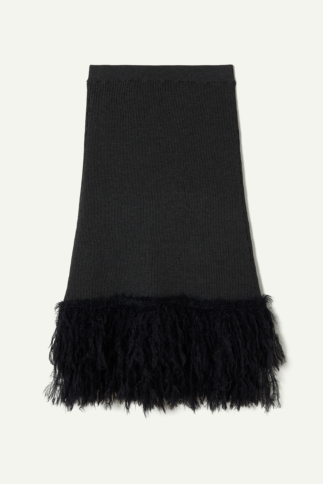 Knitted Fringe Skirt 詳細画像 Gray 2