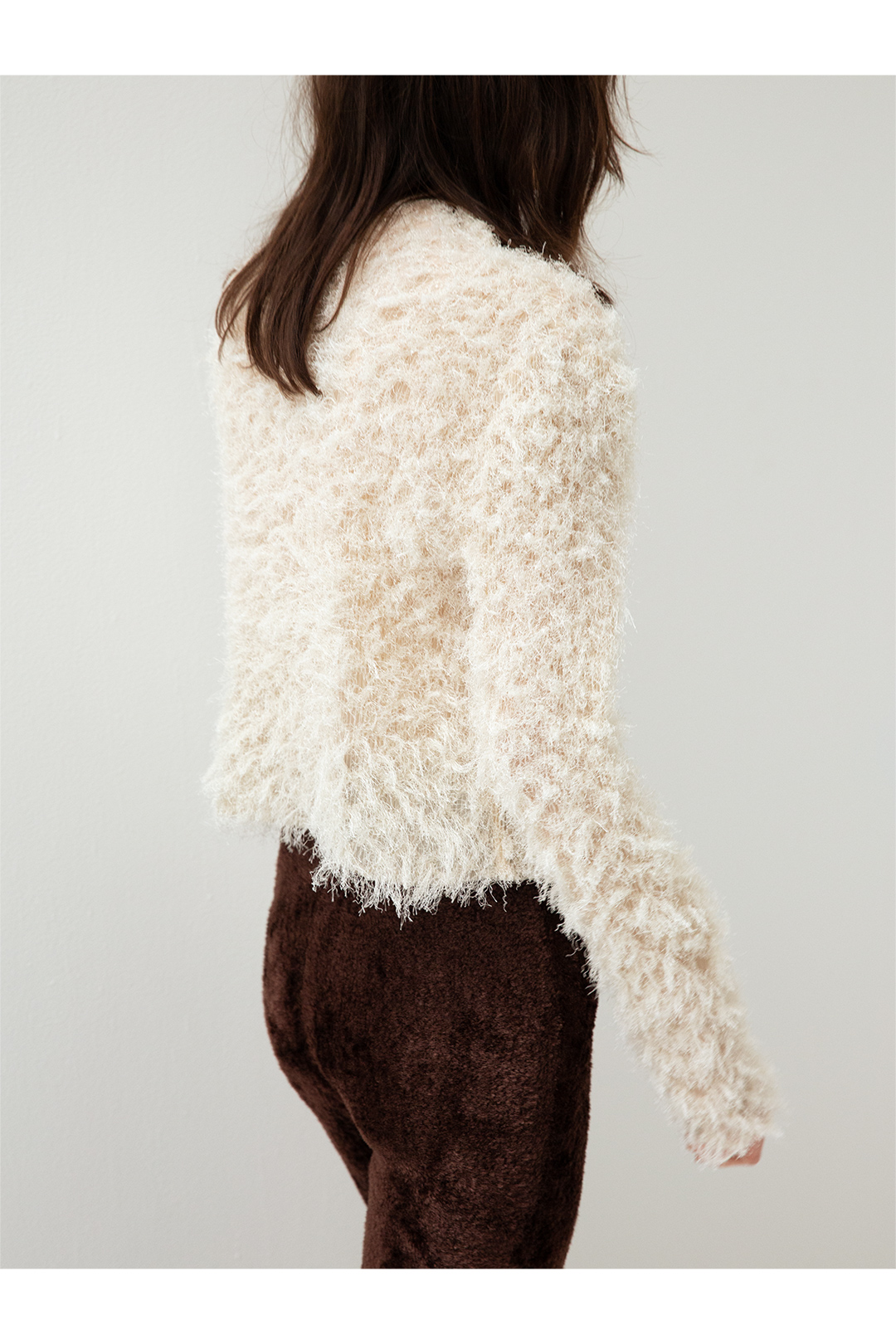 Pleats Shaggy Top 詳細画像 White 2