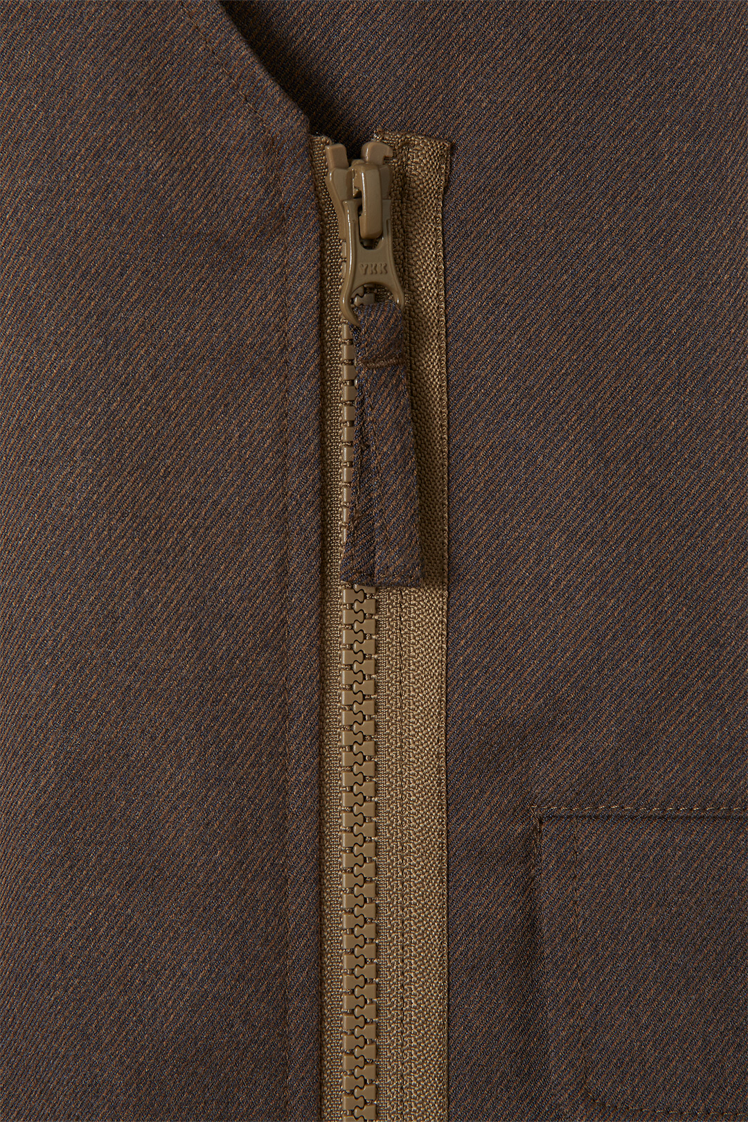Military Front Zip Vest 詳細画像 Brown 3