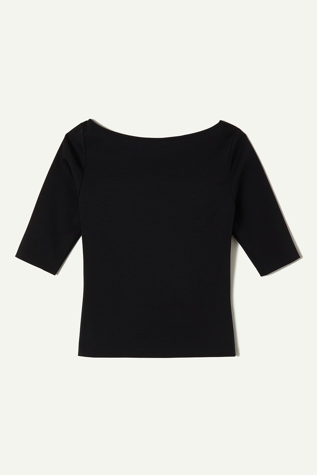 Curvy Neck T-shirts 詳細画像 Black 2
