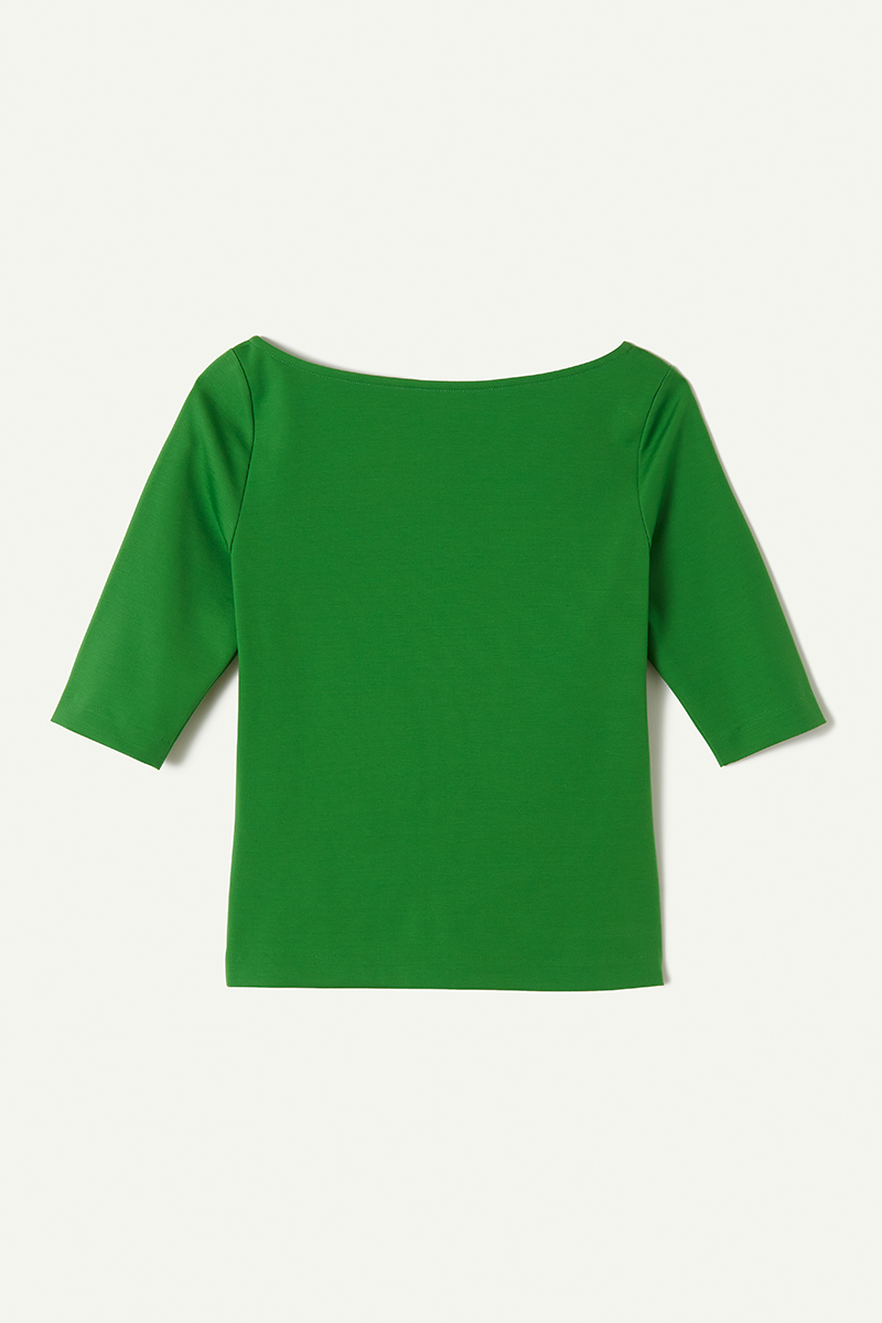 Curvy Neck T-shirts 詳細画像 Green 2