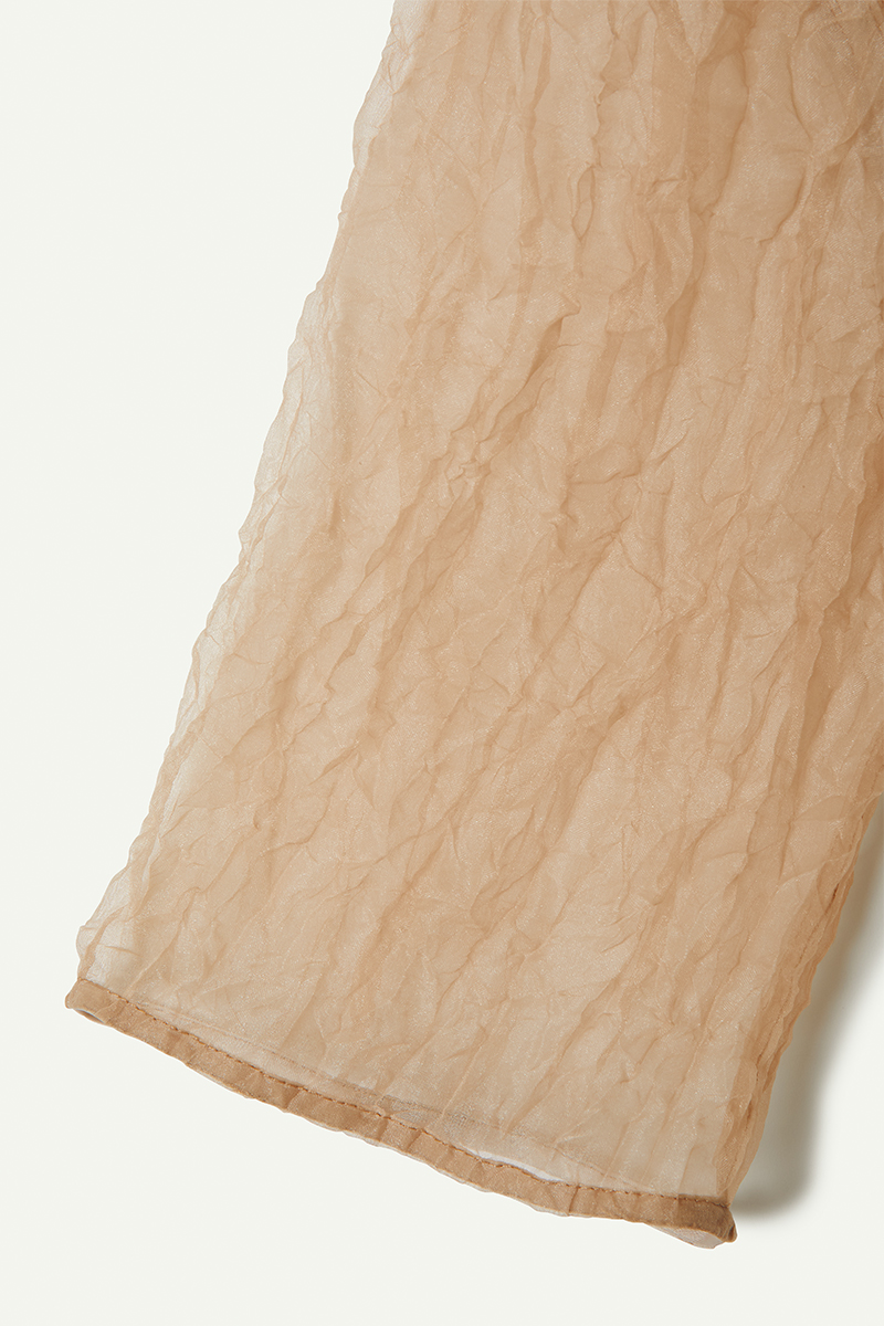 Recycle Organdy Pleats T-Shirts 詳細画像 Beige 4