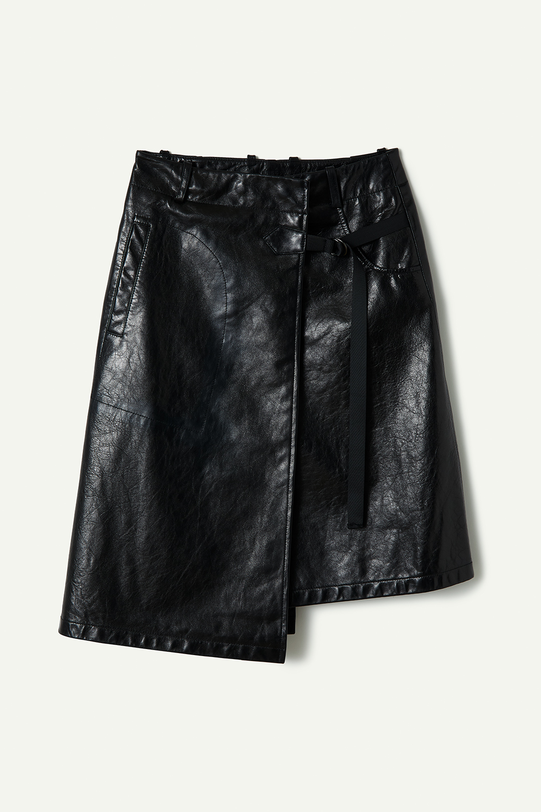 Wrapping Leather Skirt 詳細画像 Black 1
