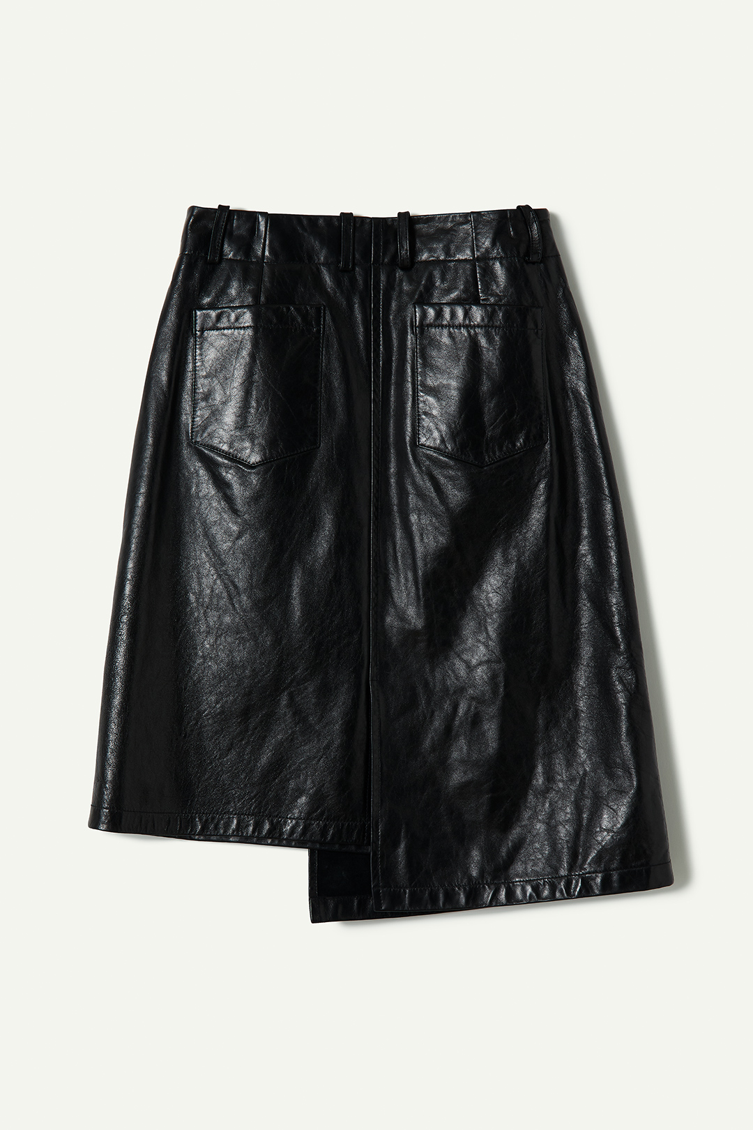 Wrapping Leather Skirt 詳細画像 Black 2