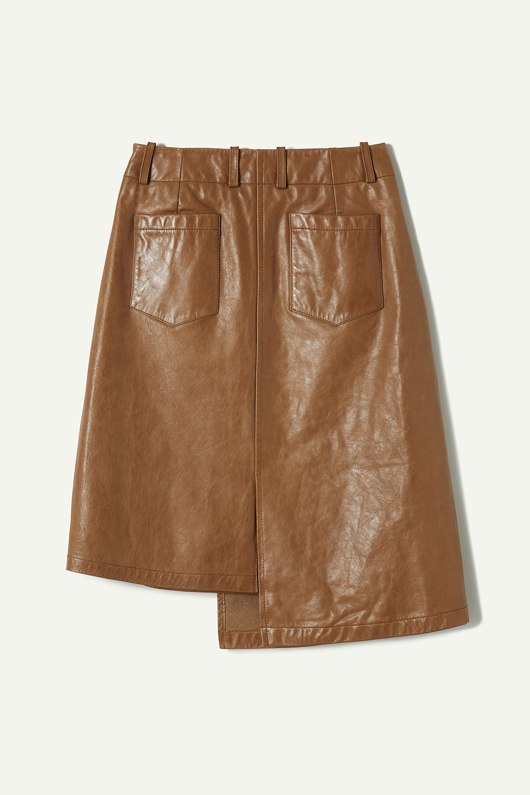 Wrapping Leather Skirt 詳細画像 Brown 2