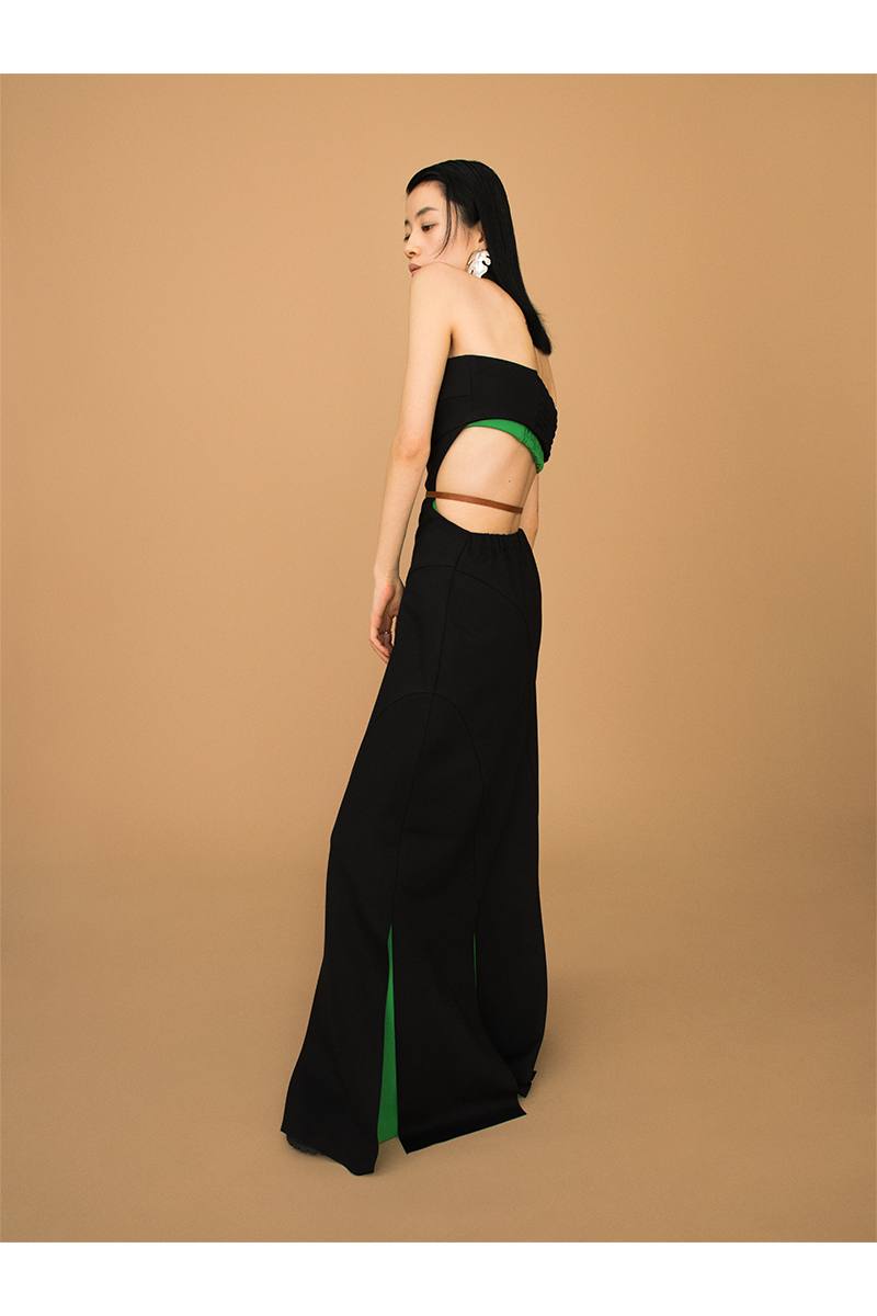 Curvy Slit Tube Dress 詳細画像 Black 2