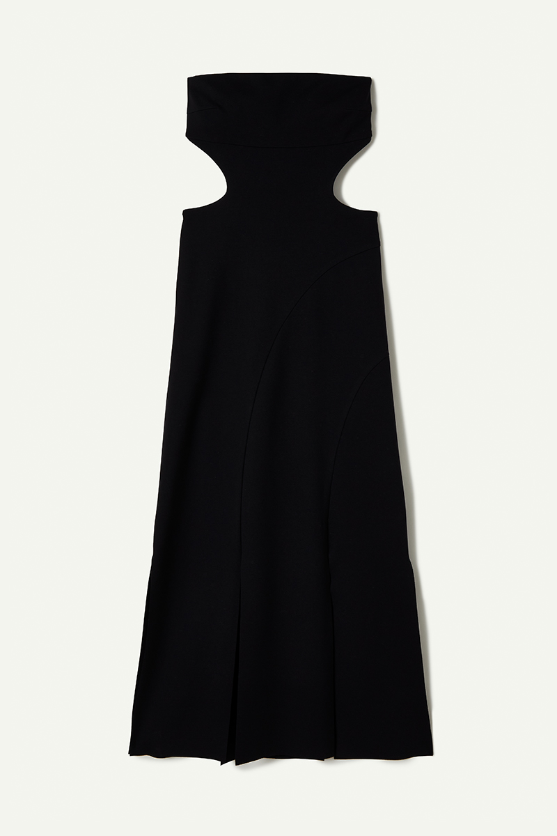 Curvy Slit Tube Dress 詳細画像 Black 1