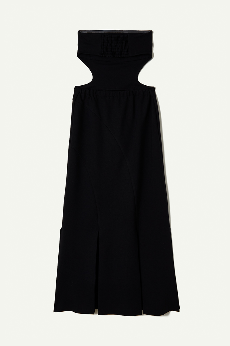 Curvy Slit Tube Dress 詳細画像 Black 2