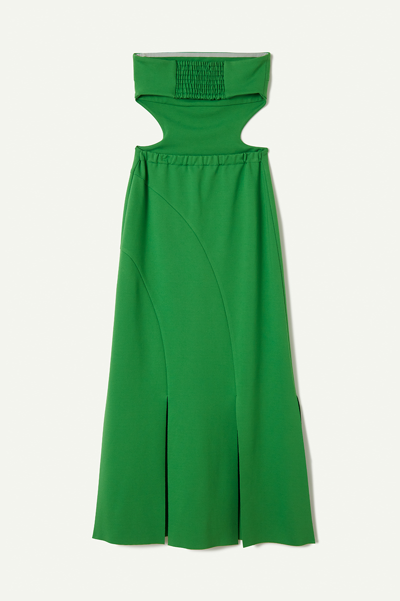Curvy Slit Tube Dress 詳細画像 Green 2