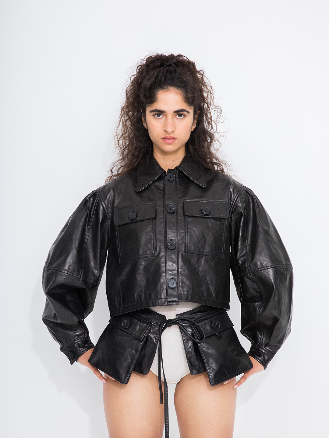 Leather Shirts Jacket 詳細画像 Black 1
