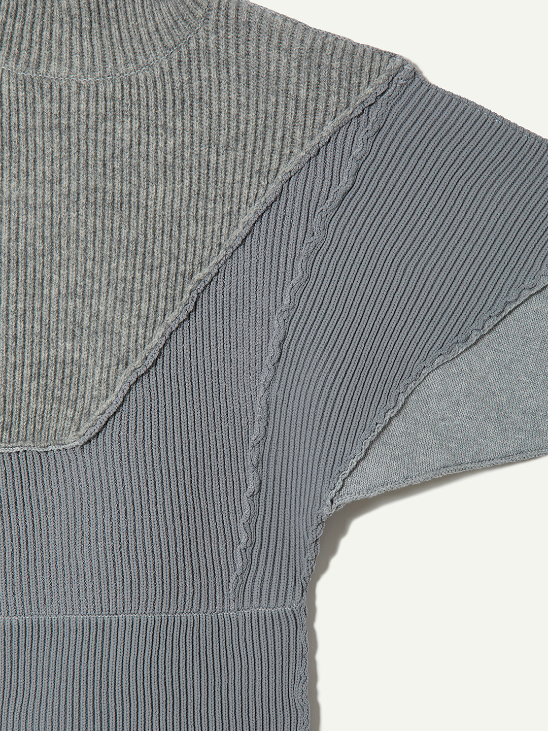 Patchwork Asymmetry Top 詳細画像 Gray 3