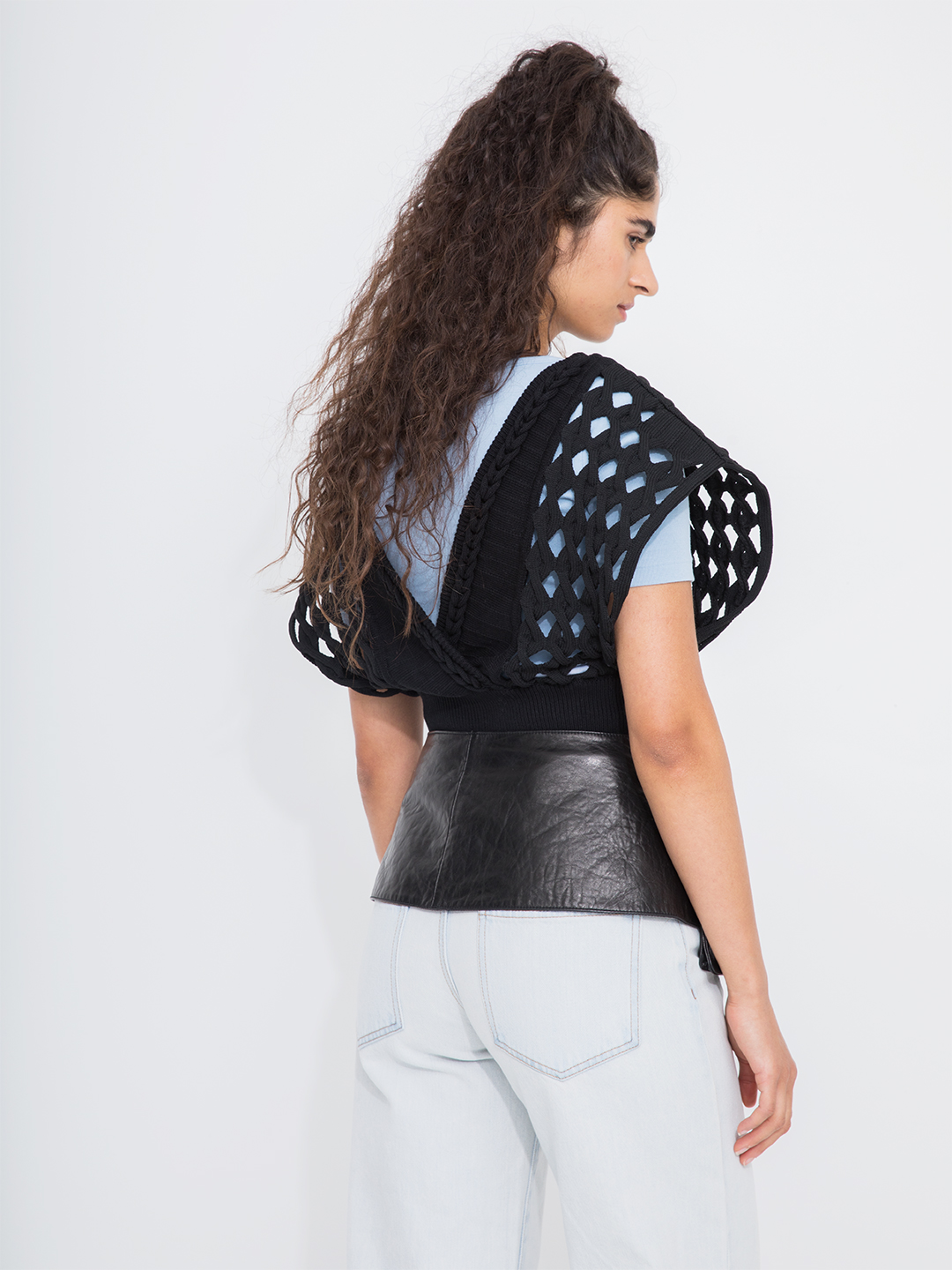 Braid Knitted Top 詳細画像 Black 2