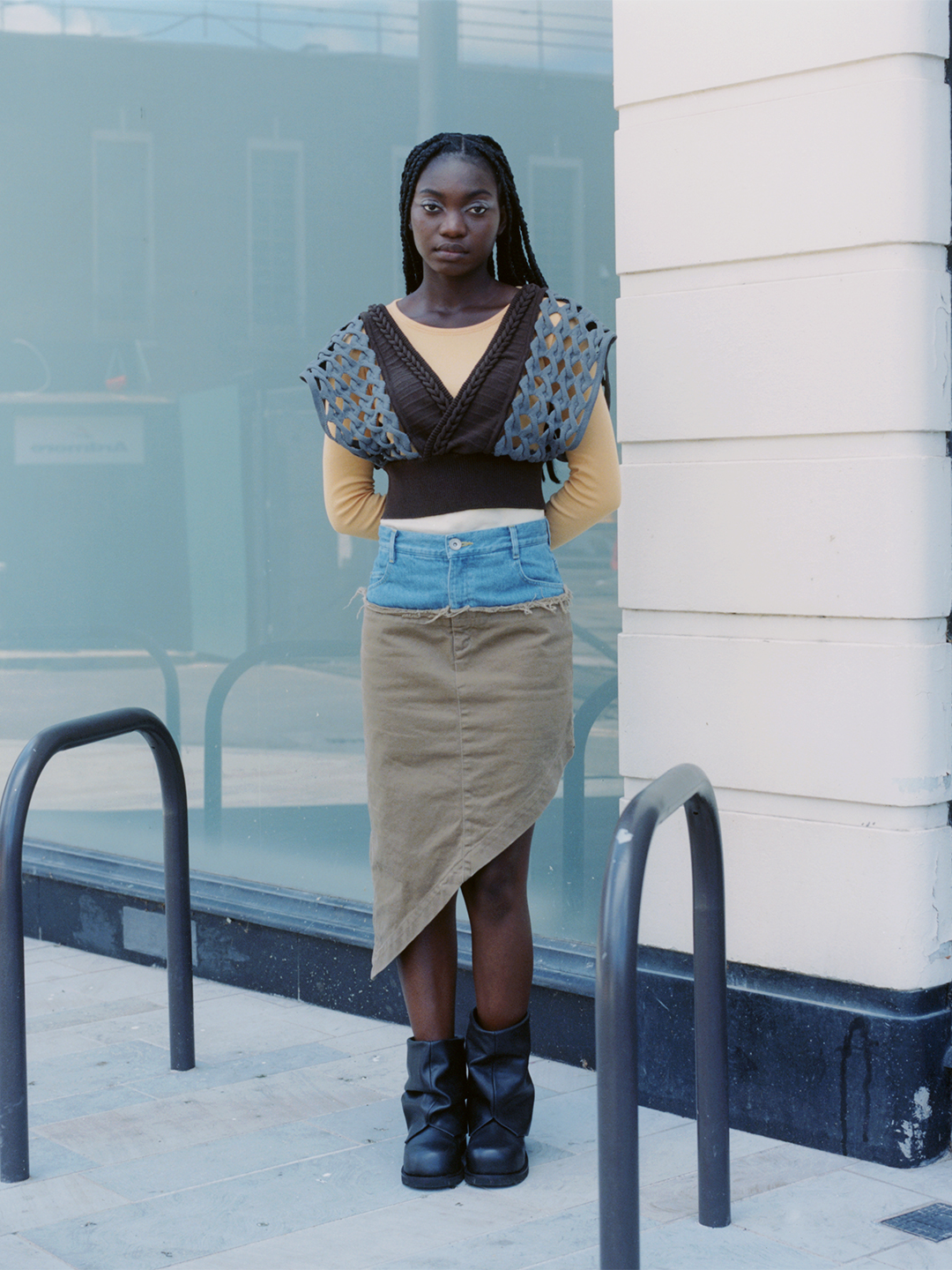 Braid Knitted Top 詳細画像 Blue 1
