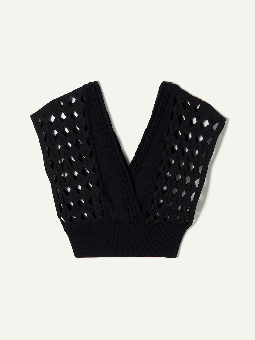 Braid Knitted Top 詳細画像 Black 2