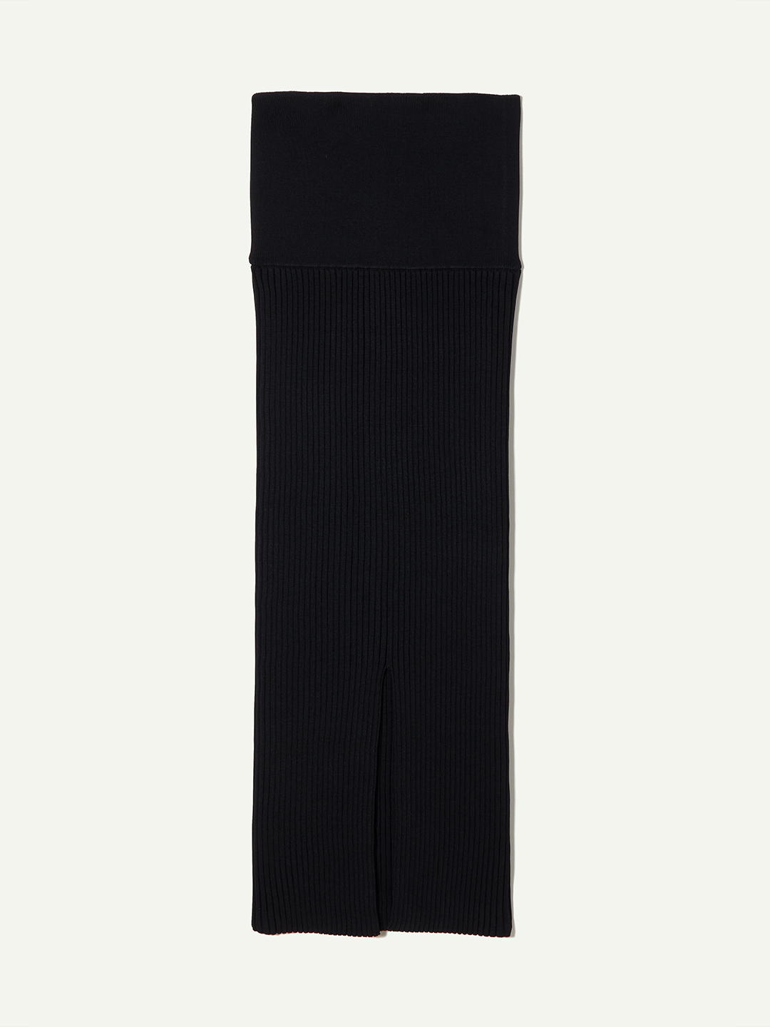 Washable Rib Knit Skirt 詳細画像 Black 2