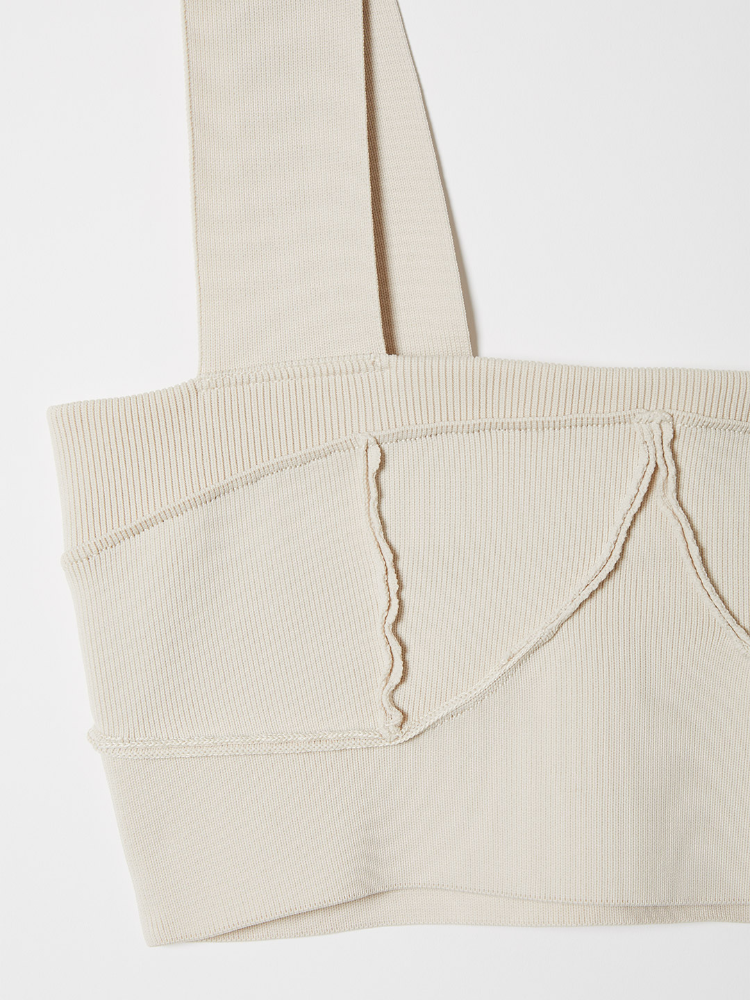 Knitted Beach Bra Top 詳細画像 White 3