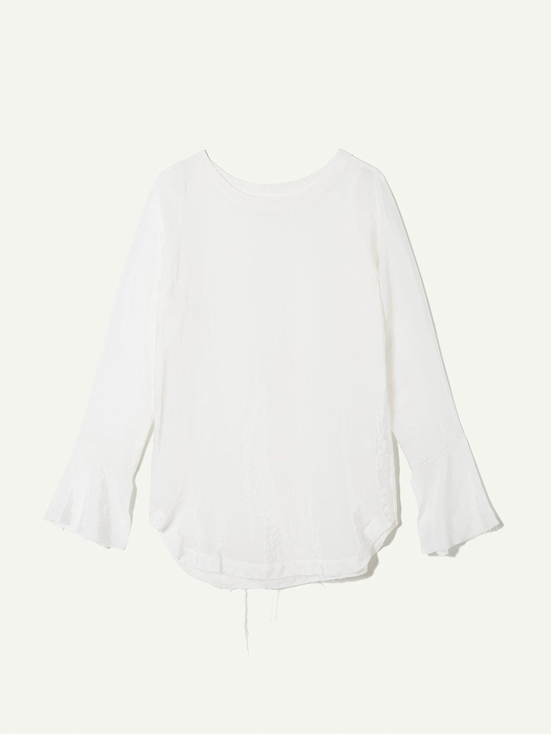 Cupro Flair Sleeve Top 詳細画像 White 1