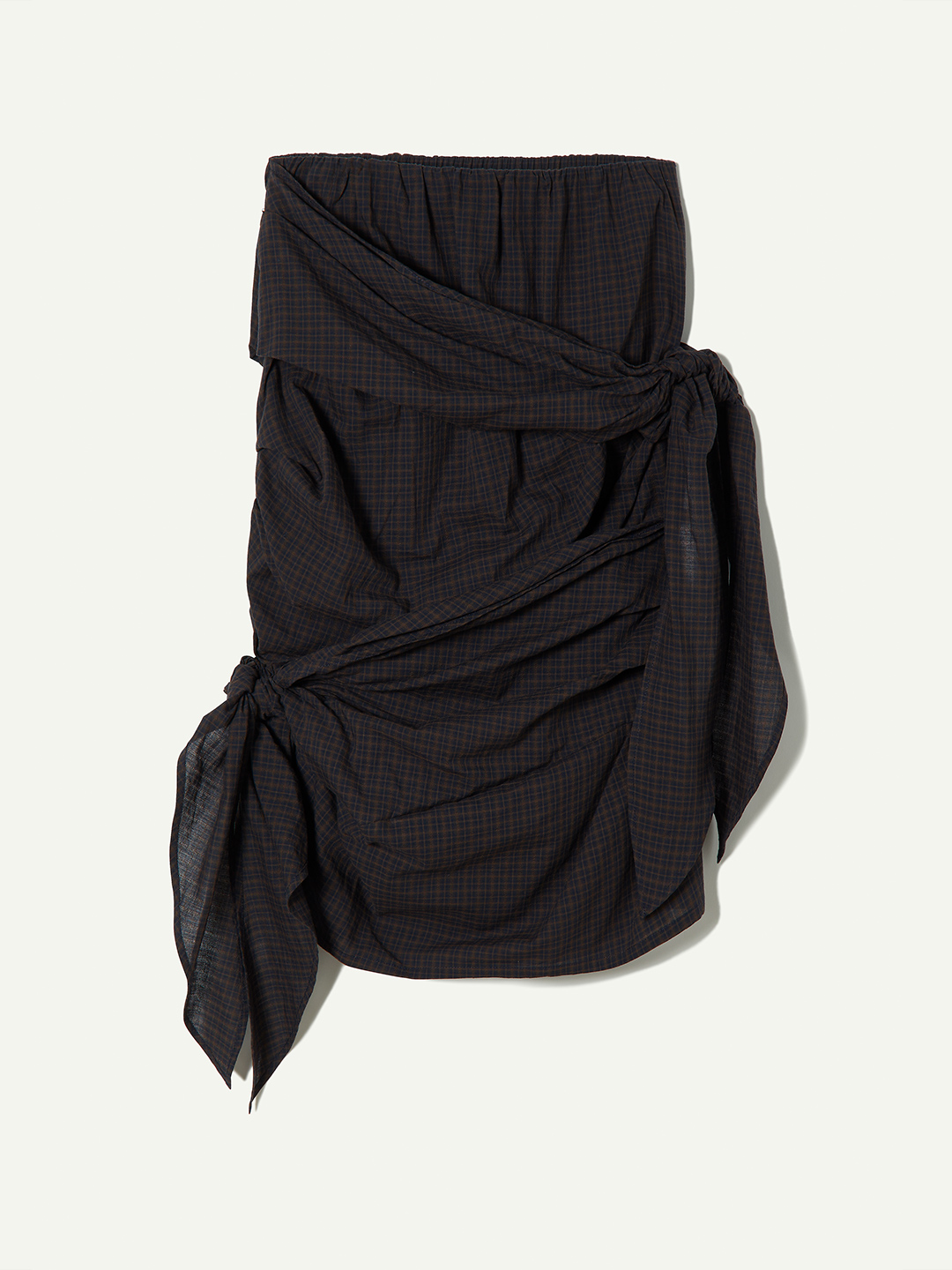 Ribbon Tie Check Skirt